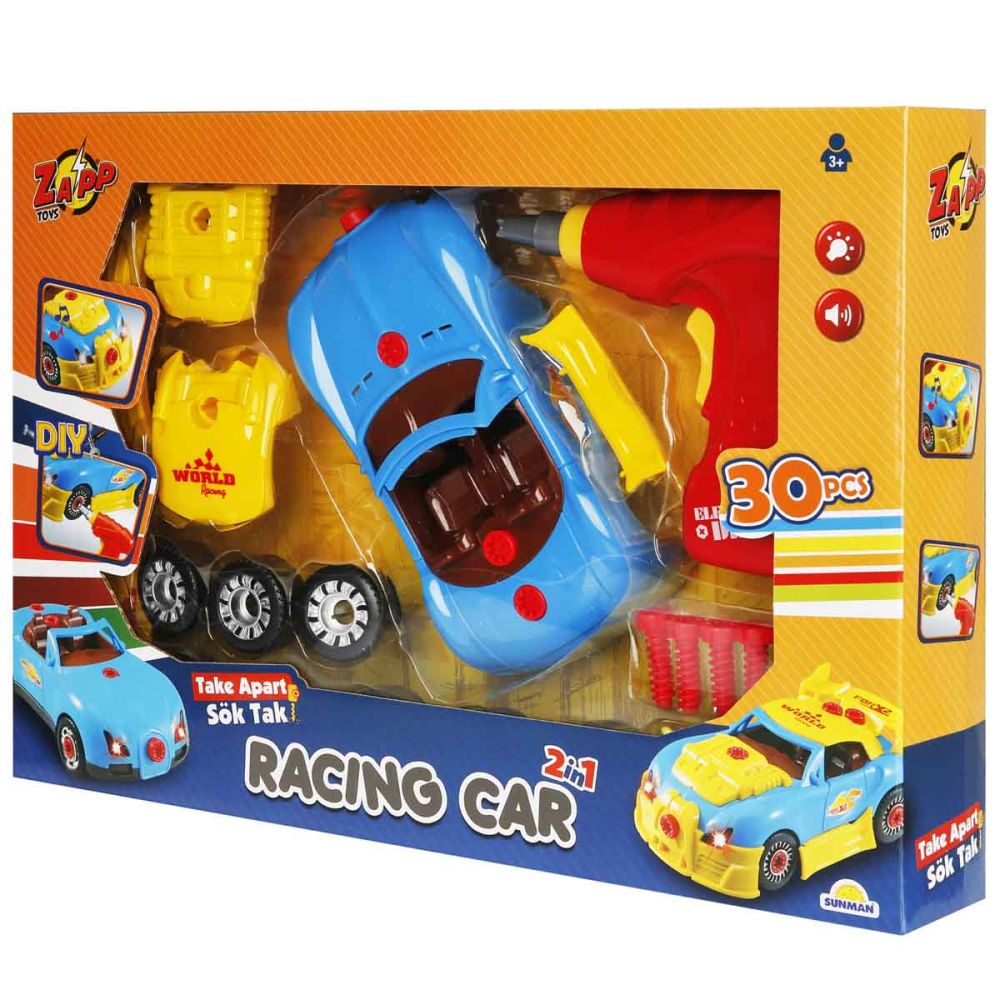 Комплект за сглобяване на спортна количка, Zapp Toys, 30 части