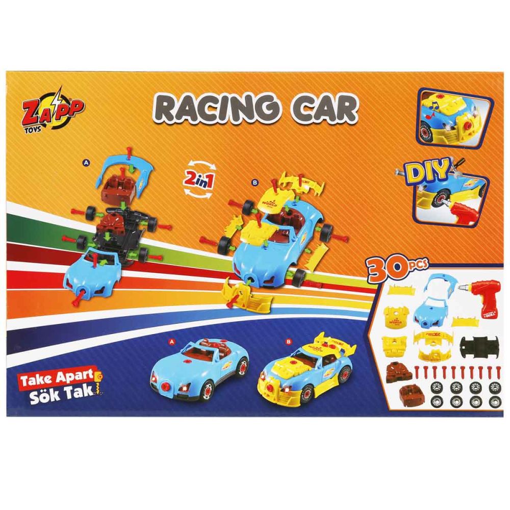 Комплект за сглобяване на спортна количка, Zapp Toys, 30 части