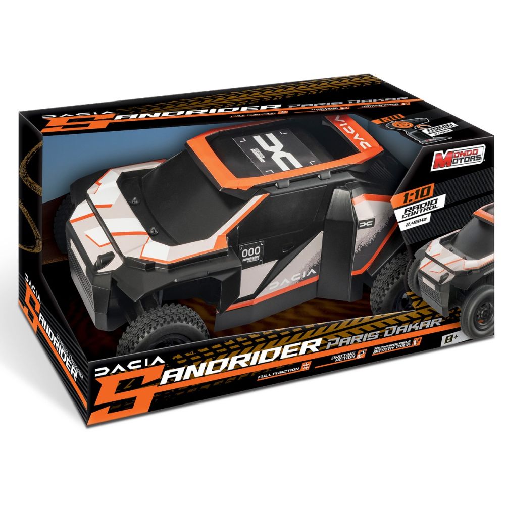 Количка с дистанционно, Mondo Motors, Dacia Sandrider, Paris Dakar, 1:10