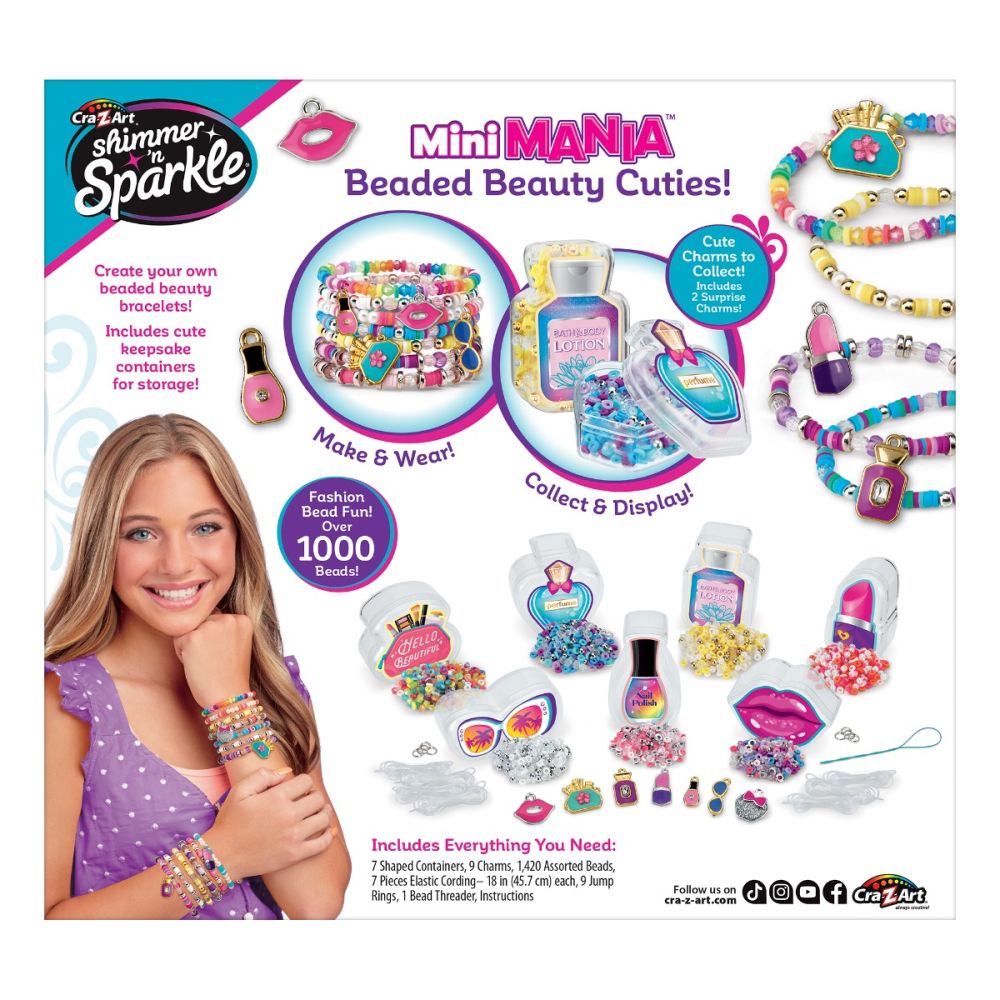 Комплект за създаване на гривни, Cra-Z-Art, Mini Mania Beauty Charms