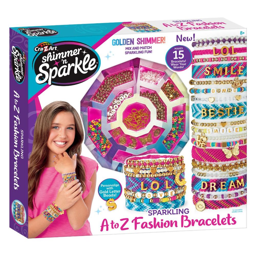 Комплект за създаване на гривни, Cra-Z-Art, Sparkling A to Z Fashion Bracelets