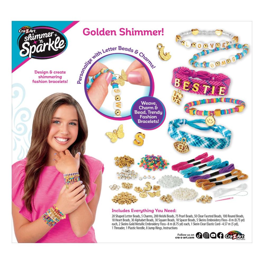 Комплект за създаване на гривни, Cra-Z-Art, Sparkling A to Z Fashion Bracelets