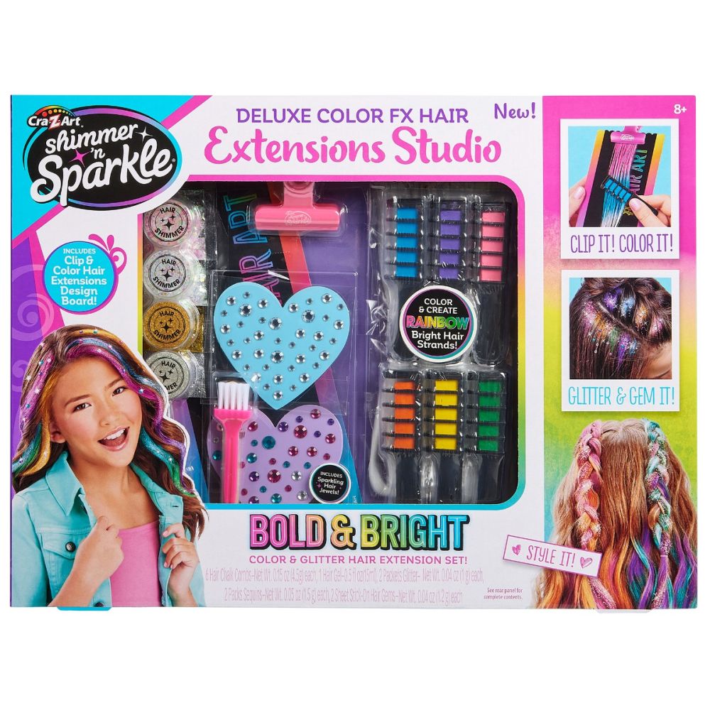 Комплект екстеншъни за коса, Cra-Z-Art, Color FX Hair Extensions Studio