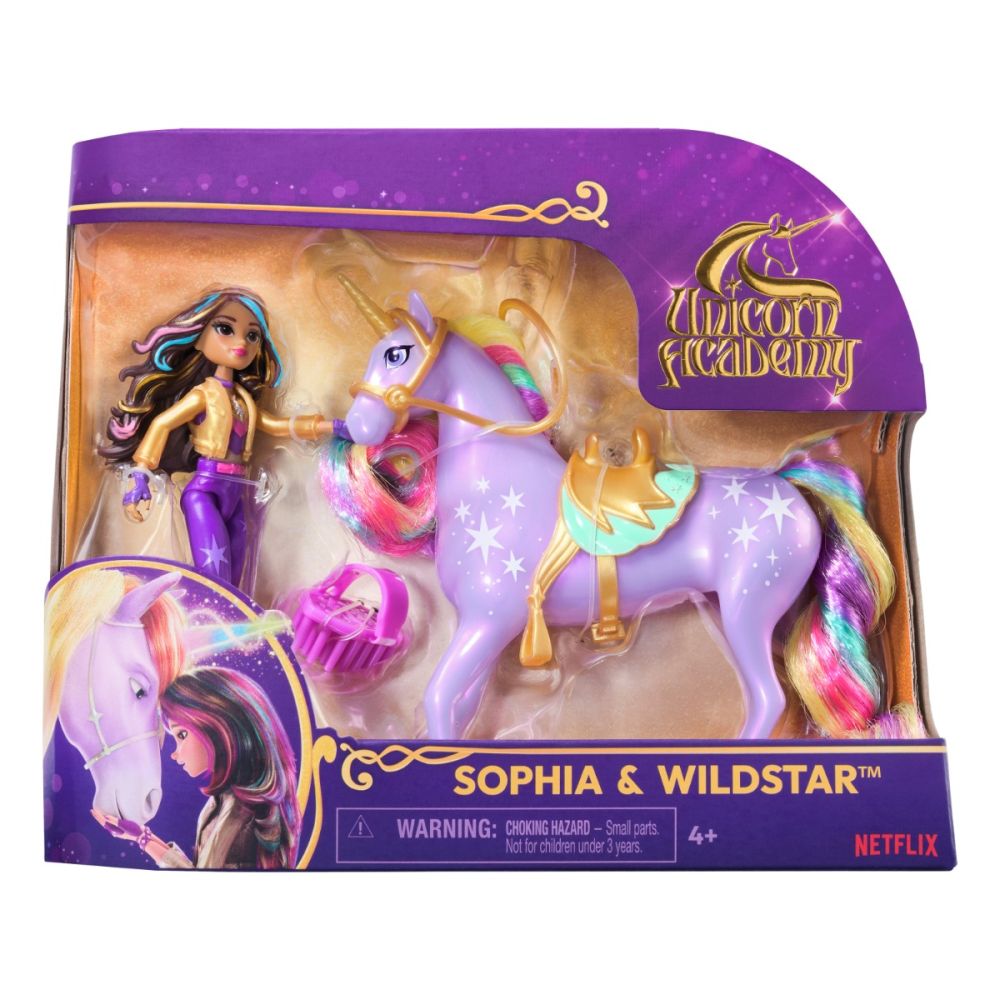 Комплект за игра с кукла, Unicorn Academy, Sophia и Wildstar, 6066838