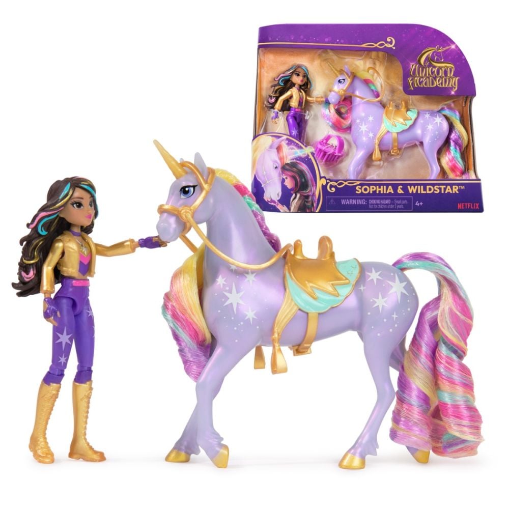 Комплект за игра с кукла, Unicorn Academy, Sophia и Wildstar, 6066838