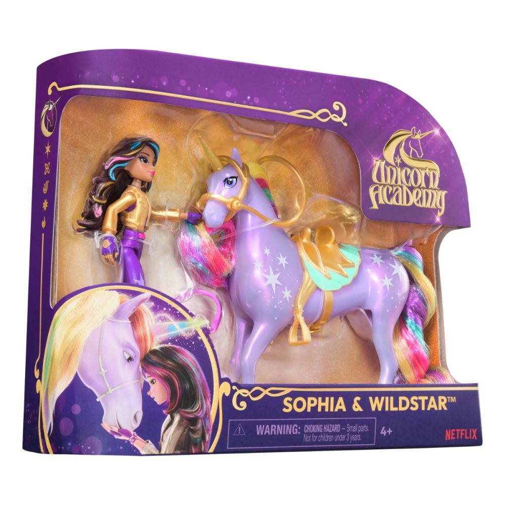 Комплект за игра с кукла, Unicorn Academy, Sophia и Wildstar, 6066838