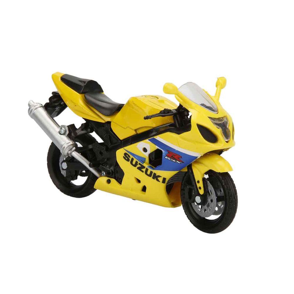 Комплект 3 метални мотоциклета, New Ray, Suzuki Yamaha Suzuki, 1:18
