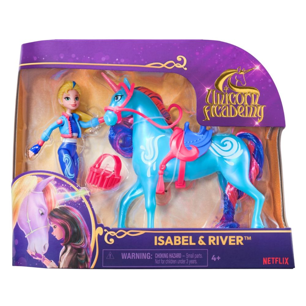 Комплект еднорог River и кукла Isabel, Unicorn Academy, 20149005