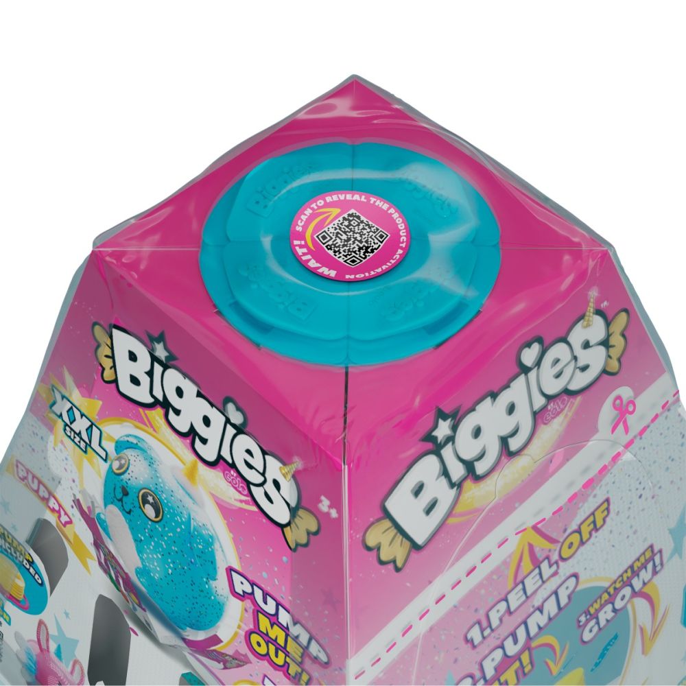 Надуваема плюшена играчка Biggies, Кученце