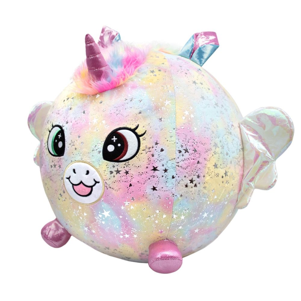 Надуваема плюшена играчка, Biggies, Еднорог, Дъга