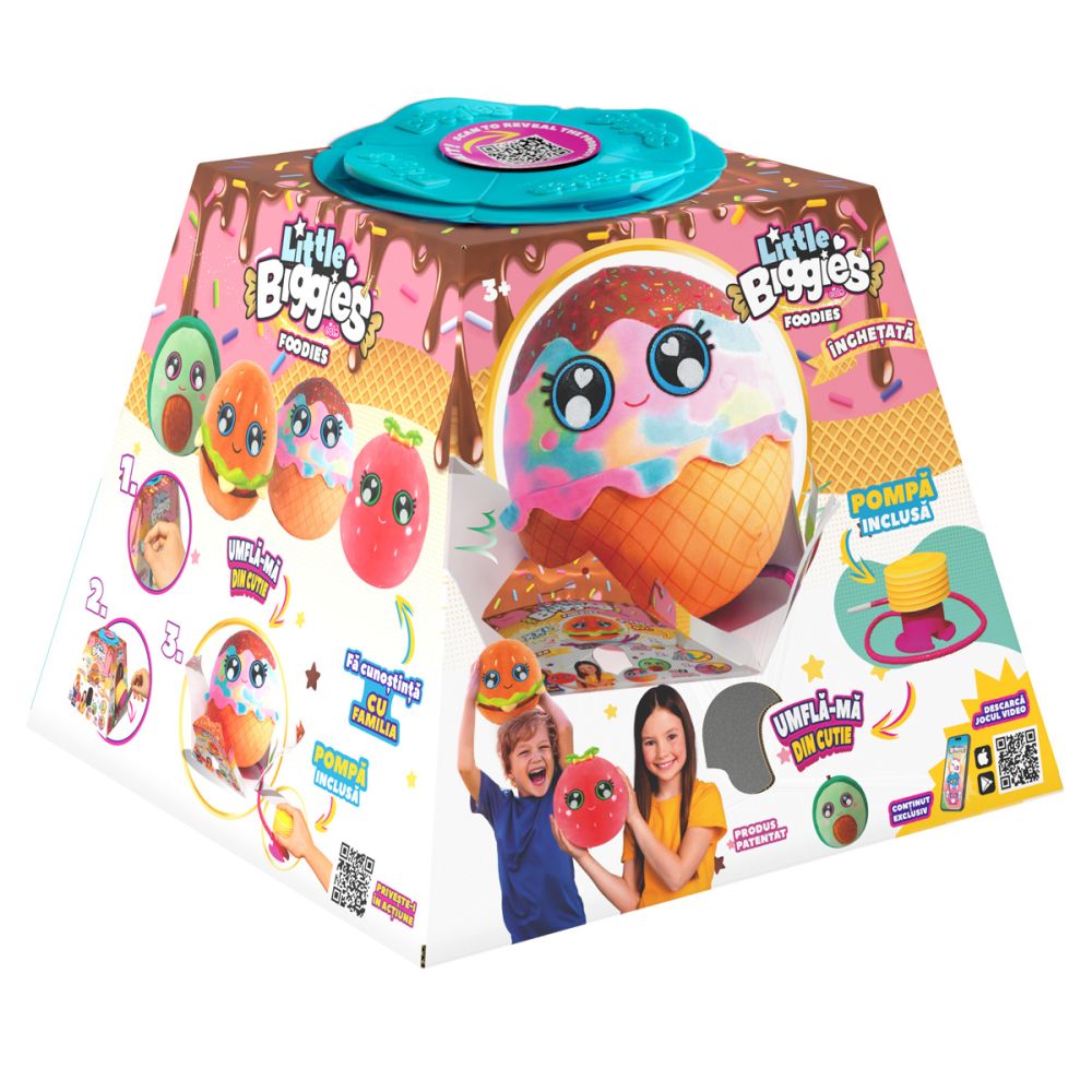 Надуваема плюшена играчка Little Biggies, Сладолед