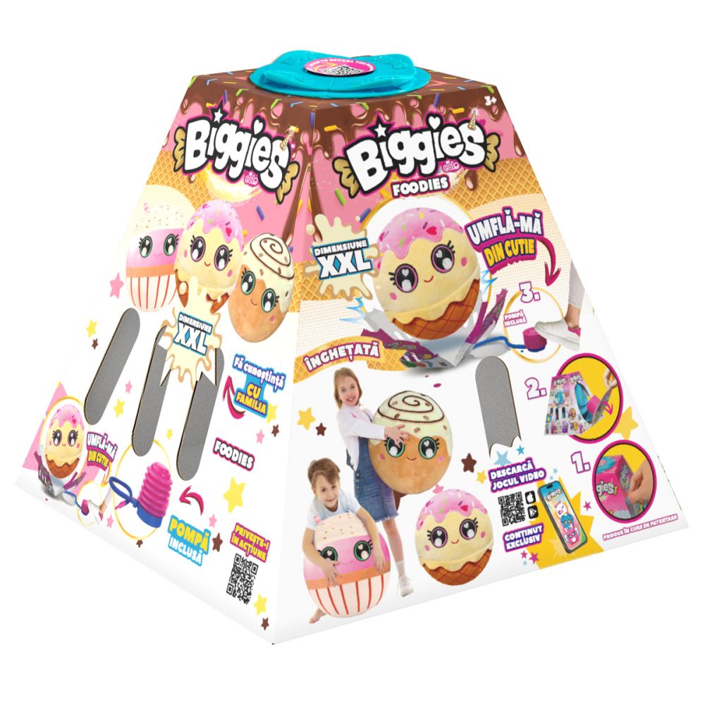 Надуваема плюшена играчка, Biggies, Сладолед