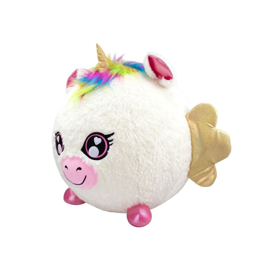 Надуваема плюшена играчка, Little Biggies, Еднорог, Бял