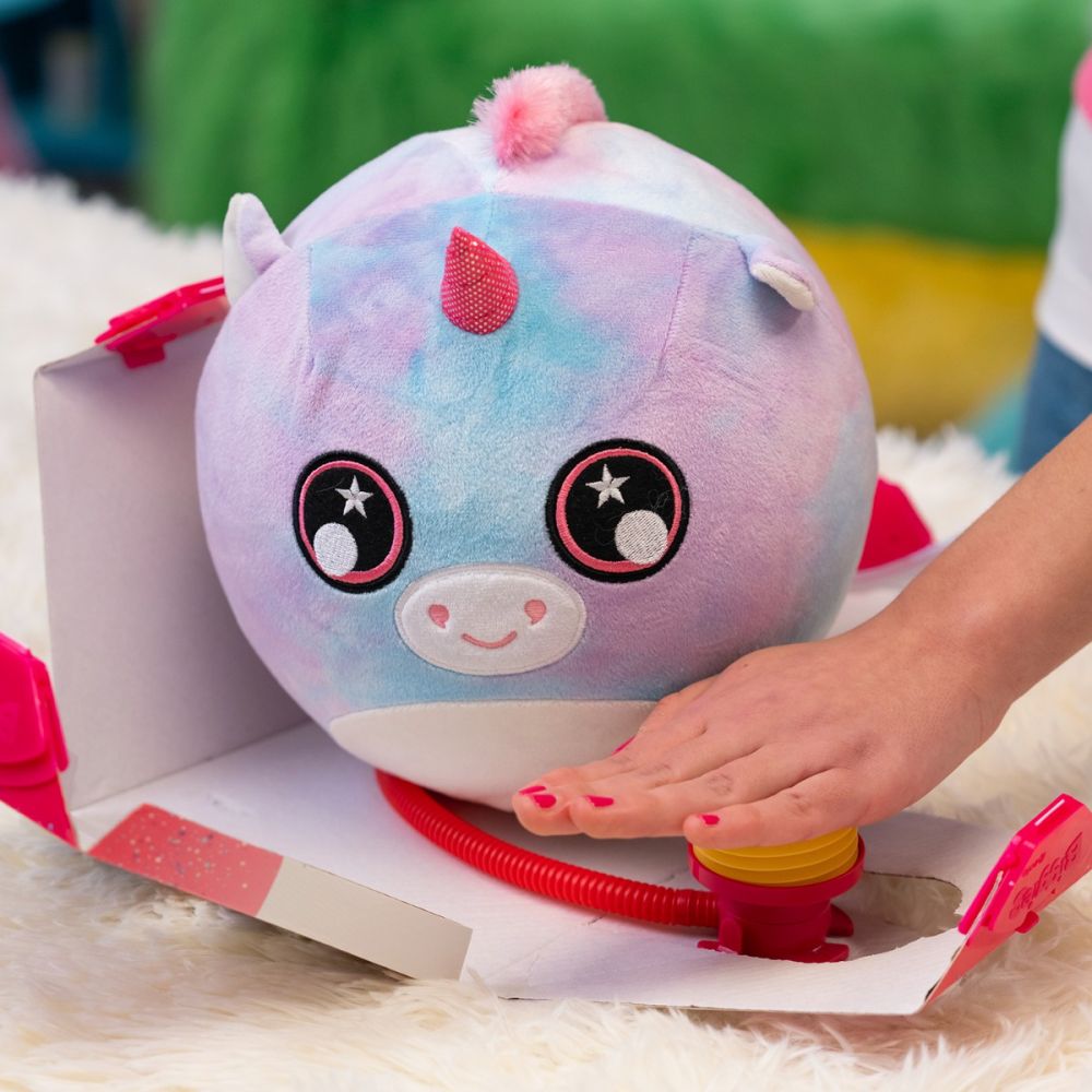 Надуваема плюшена играчка, Little Biggies, Еднорог, Бял