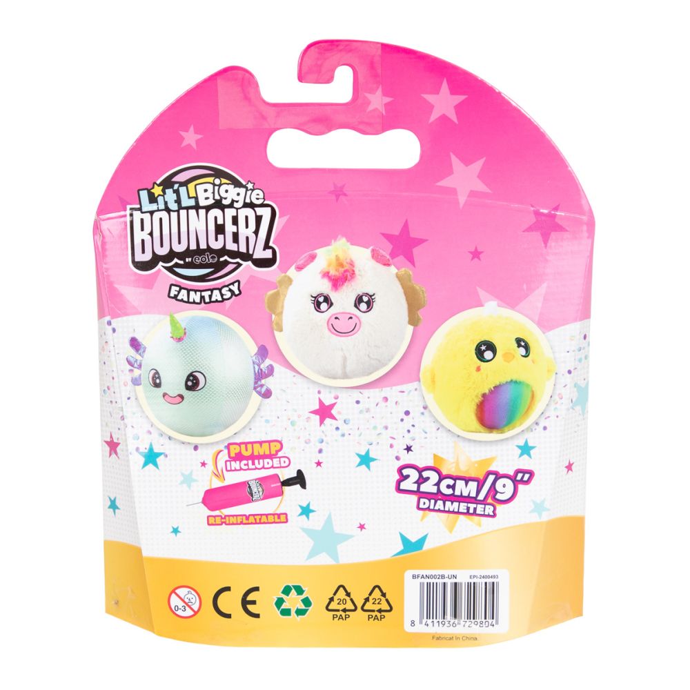 Надуваема плюшена играчка, Little Biggie, Bouncerz, Еднорог