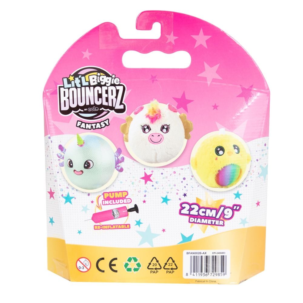 Надуваема плюшена играчка, Little Biggie, Bouncerz, Аксолотъл