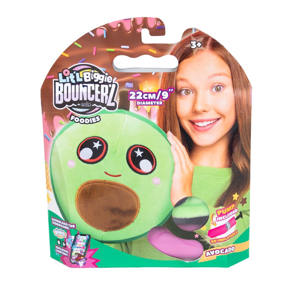 Надуваема плюшена играчка, Little Biggie, Bouncerz, Авокадо