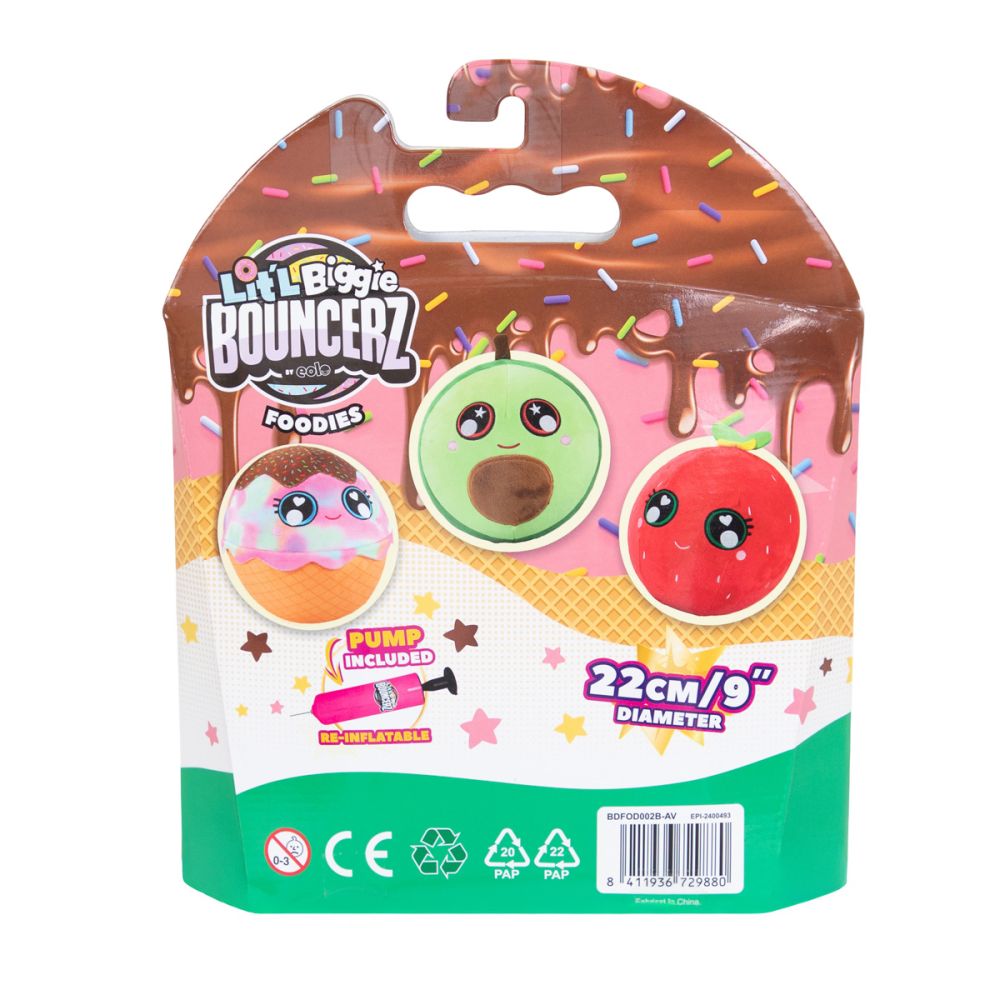 Надуваема плюшена играчка, Little Biggie, Bouncerz, Авокадо