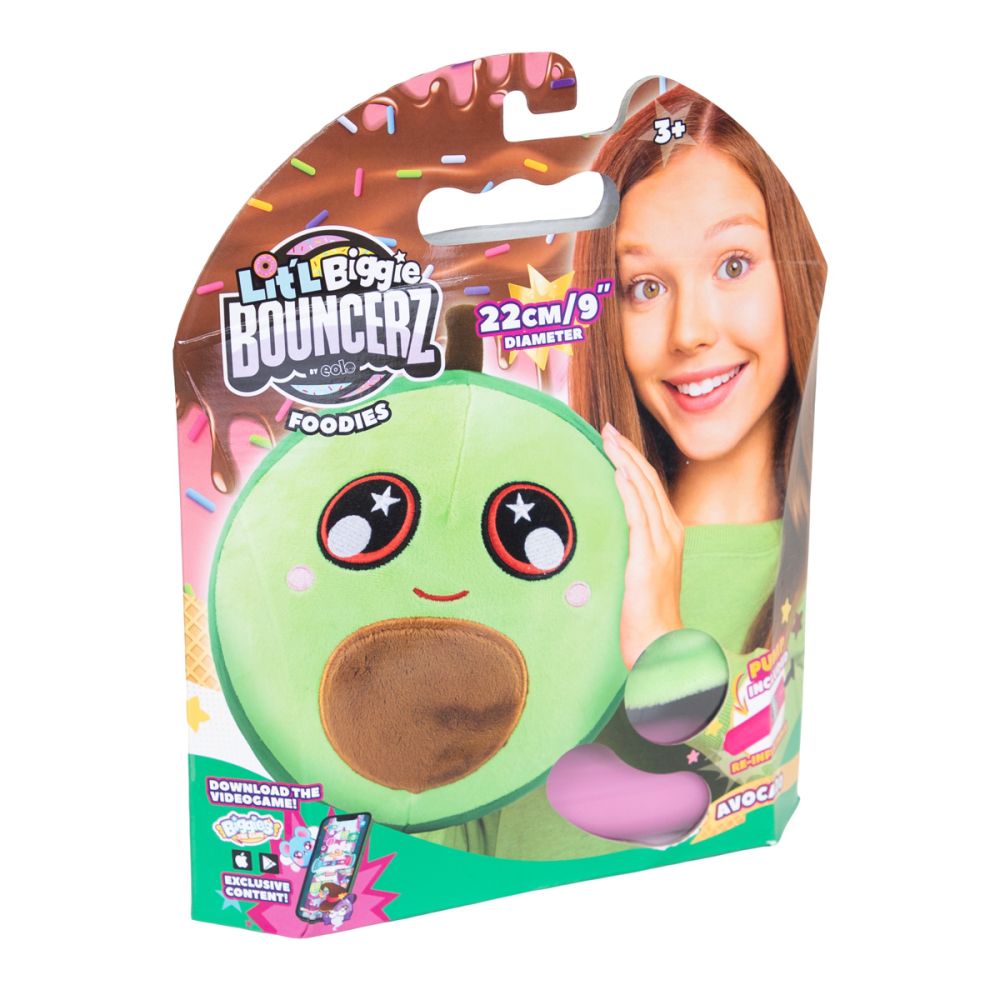 Надуваема плюшена играчка, Little Biggie, Bouncerz, Авокадо