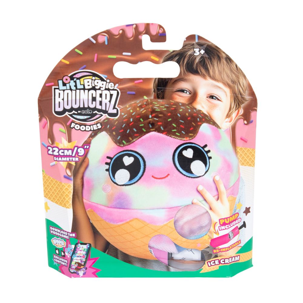 Надуваема плюшена играчка, Little Biggie, Bouncerz, Сладолед