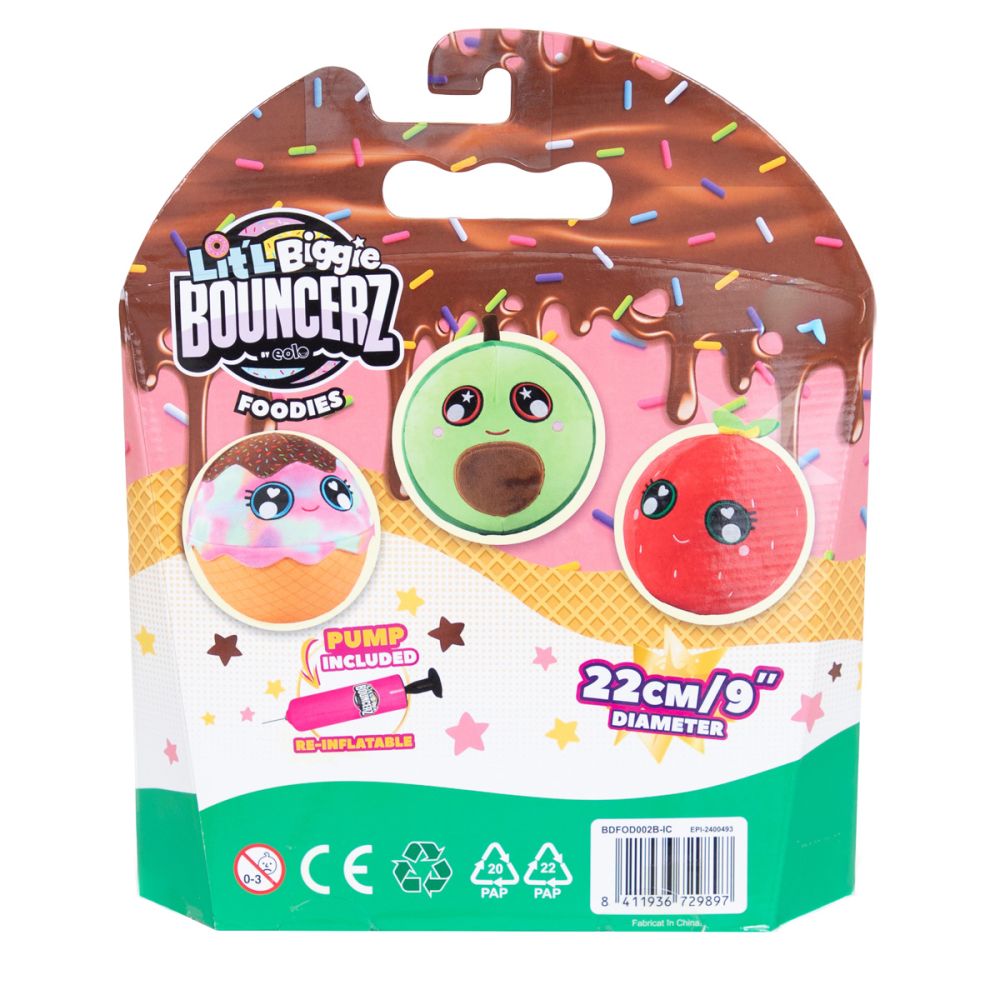 Надуваема плюшена играчка, Little Biggie, Bouncerz, Сладолед