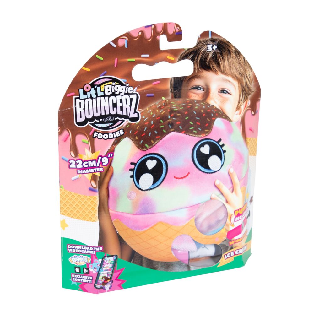 Надуваема плюшена играчка, Little Biggie, Bouncerz, Сладолед