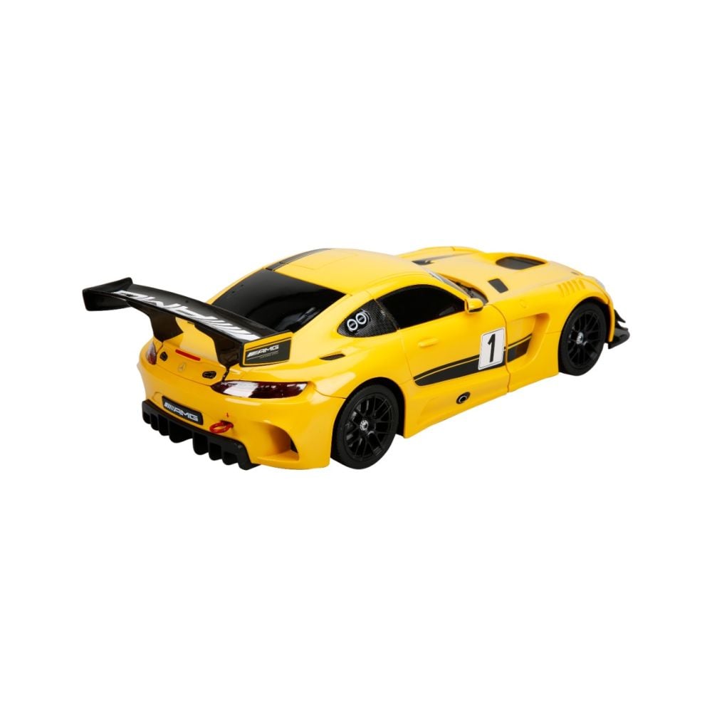 Трансформираща се кола с дистанционно управление, Rastar, Mercedes AMG GT3, 1:14, Жълта
