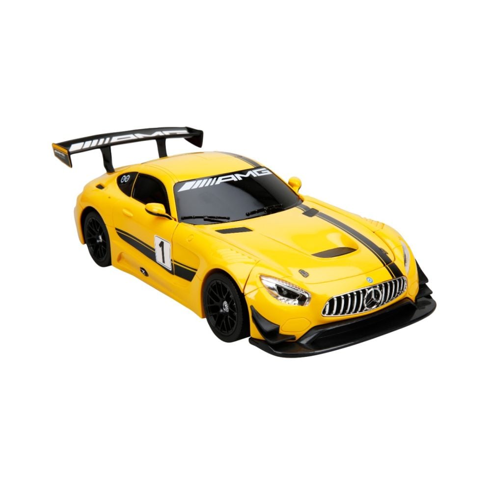 Трансформираща се кола с дистанционно управление, Rastar, Mercedes AMG GT3, 1:14, Жълта