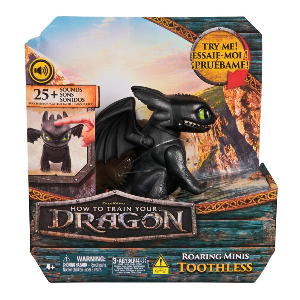 Фигурка със звукови ефекти, DreamWorks Dragons, Roaring Minis, Toothless, 20151465