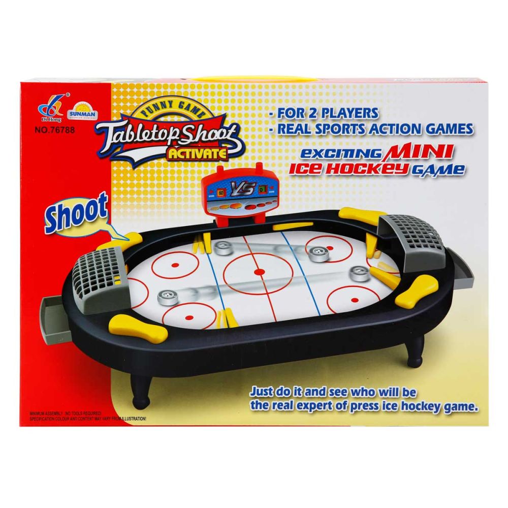 Комплект мини настолна игра, Tabletop Shoot, Ice Hockey, 42 x 21 x 13 см