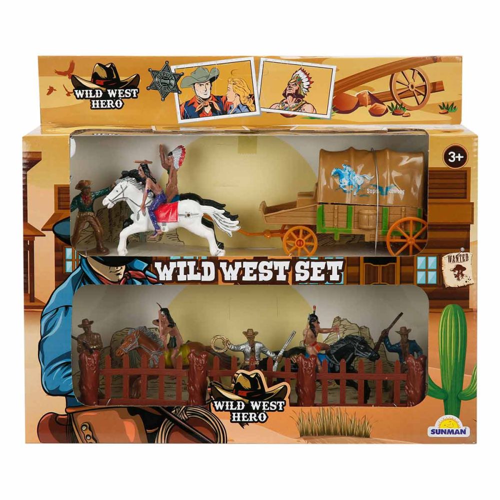 Комплект за игра, Wild West Hero, Каубой и кон с карета