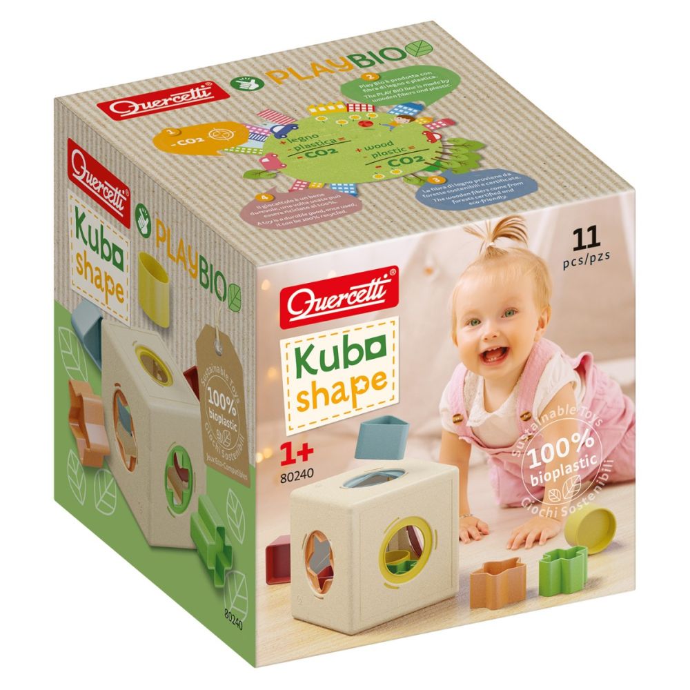 Кубче с форми, Quercetti, форма на Куба, Play Bio, 11 части