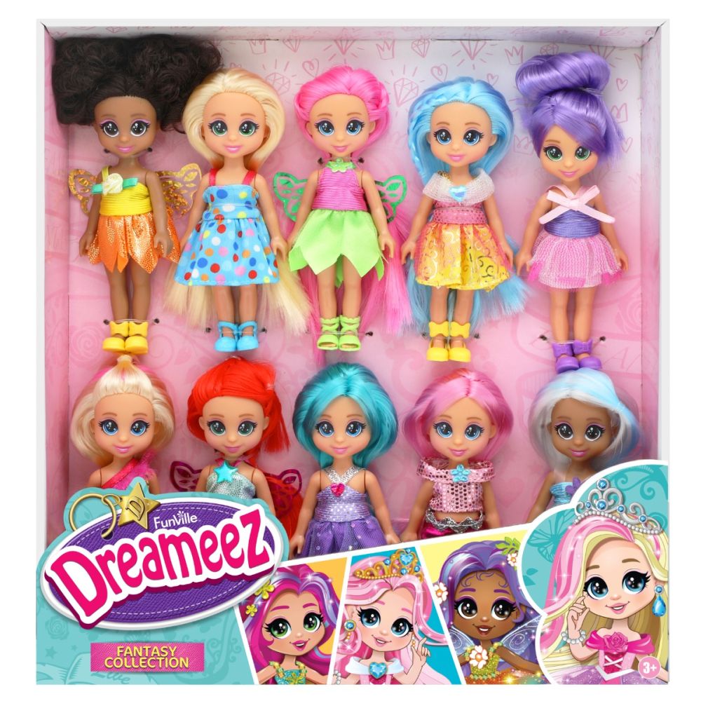 Комплект 10 мини кукли, Fantasy Collection, 12 см