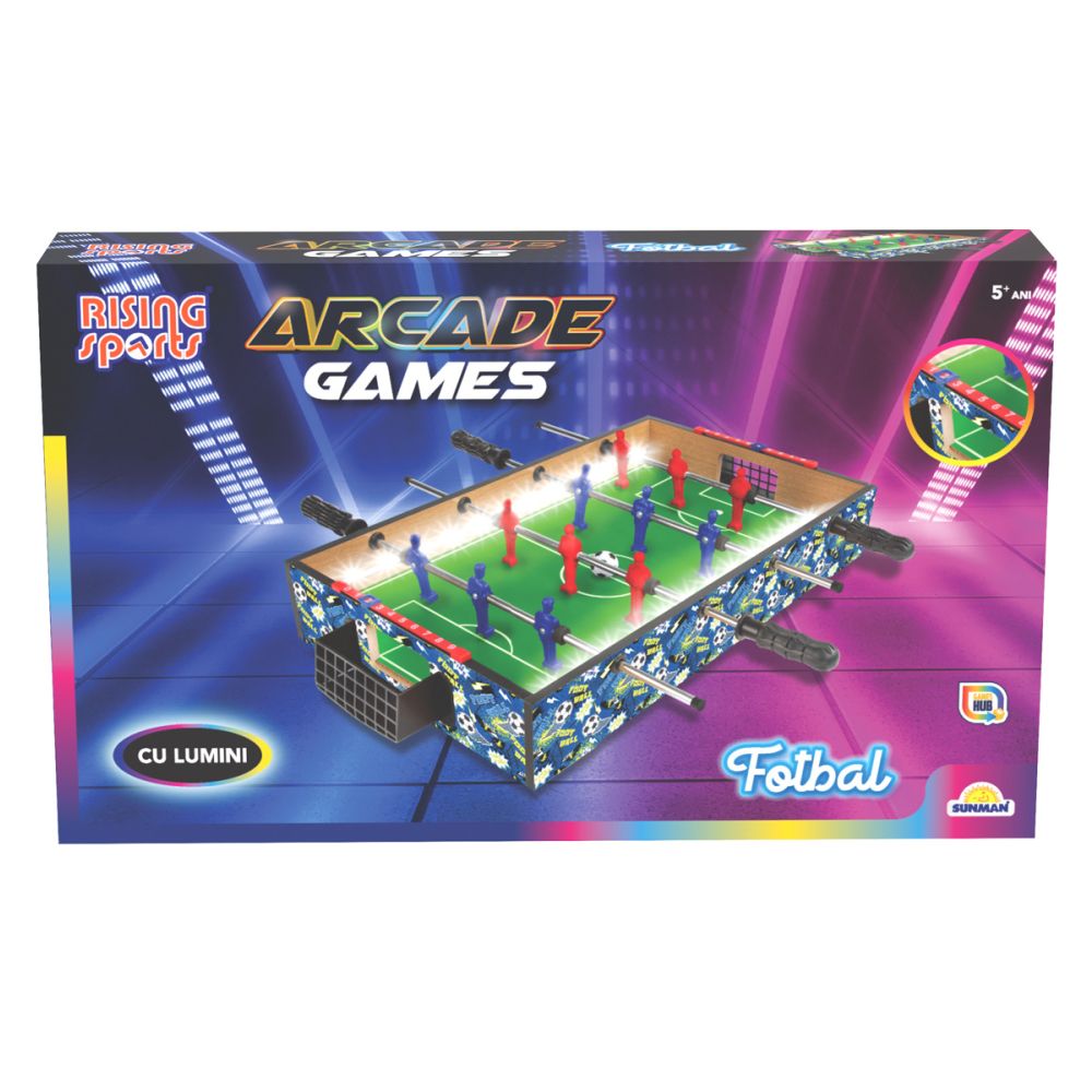Футболна маса с LED светлини, Rising Sports