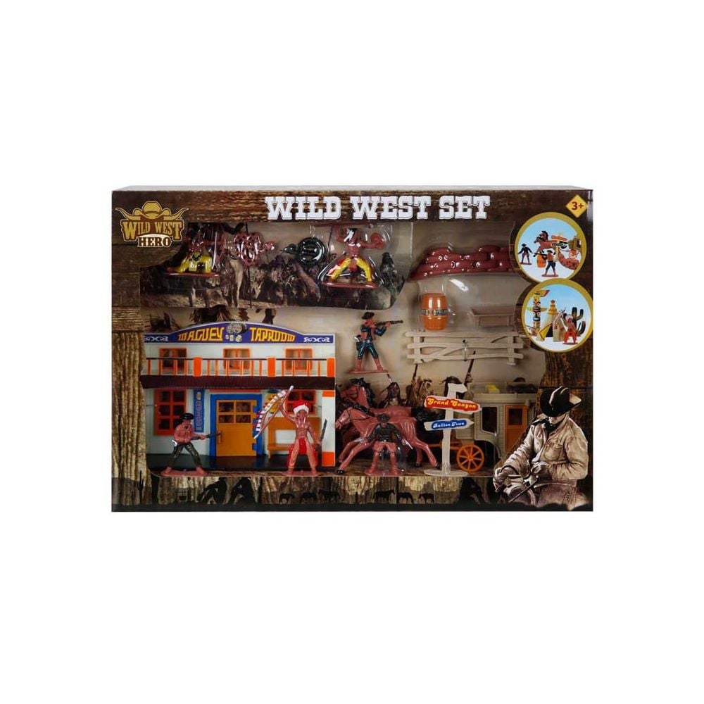 Комплект фигурки, Wild West Hero, Каубой и Индианци, Син
