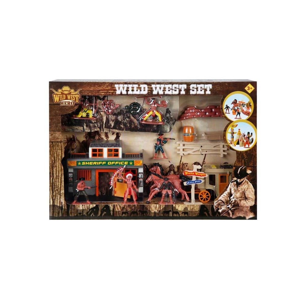 Комплект фигурки, Wild West Hero, Каубой и Индианци, Sheriff Office