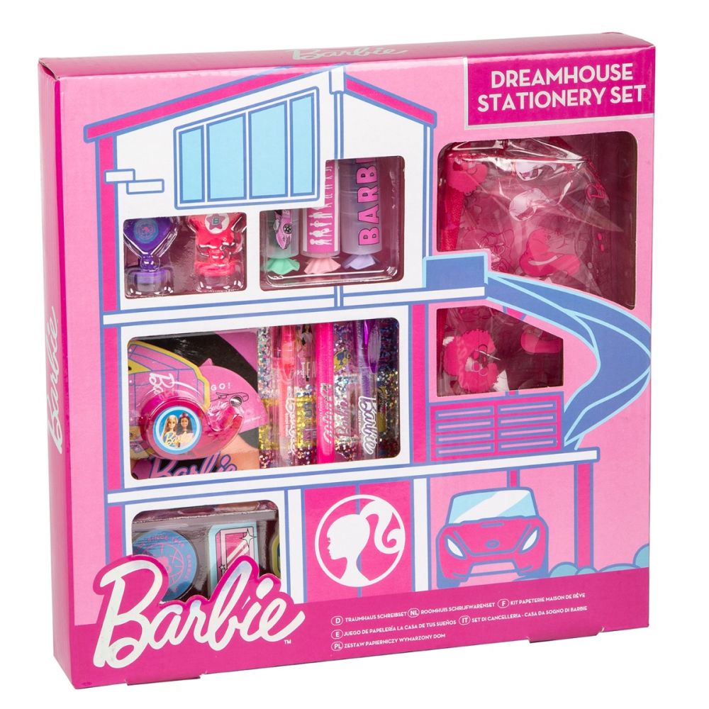 Комплект ученически пособия с несесер и аксесоари, Barbie, Dreamhouse