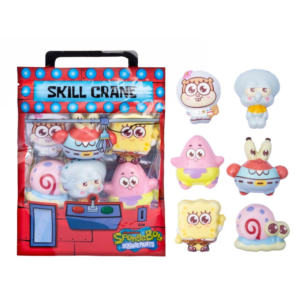 Комплект 6 фигурки squishy, Sponge Bob, SquarePants