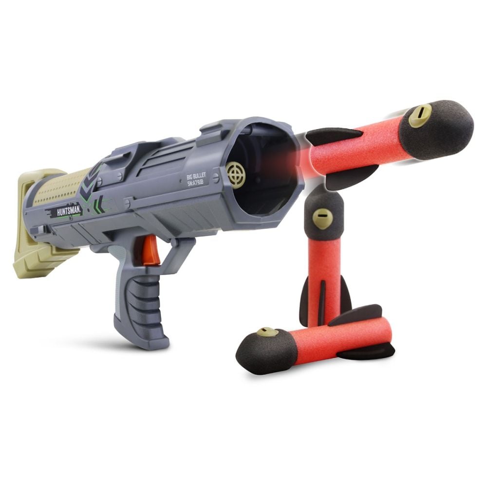 Ракетната установка Big Bullet с 3 гъбени ракети, Huntsman, Lanard Toys