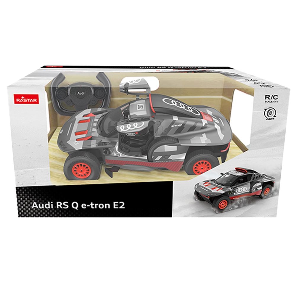 Количка с дистанционно управление, Rastar, Audi RS Q E-Tron, 1:14, Сива