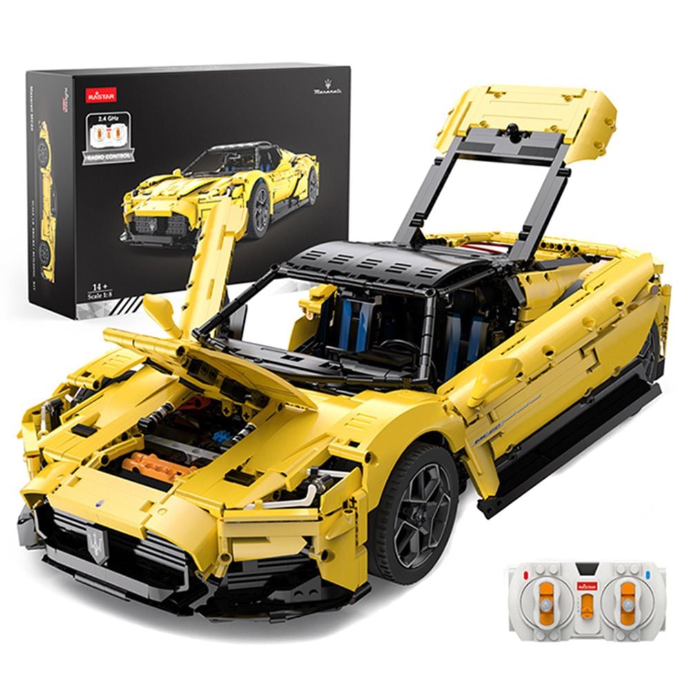 Комплект за сглобяване на количка с дистанционно, Rastar, Maserati Mc20, 1:8, 3466 части
