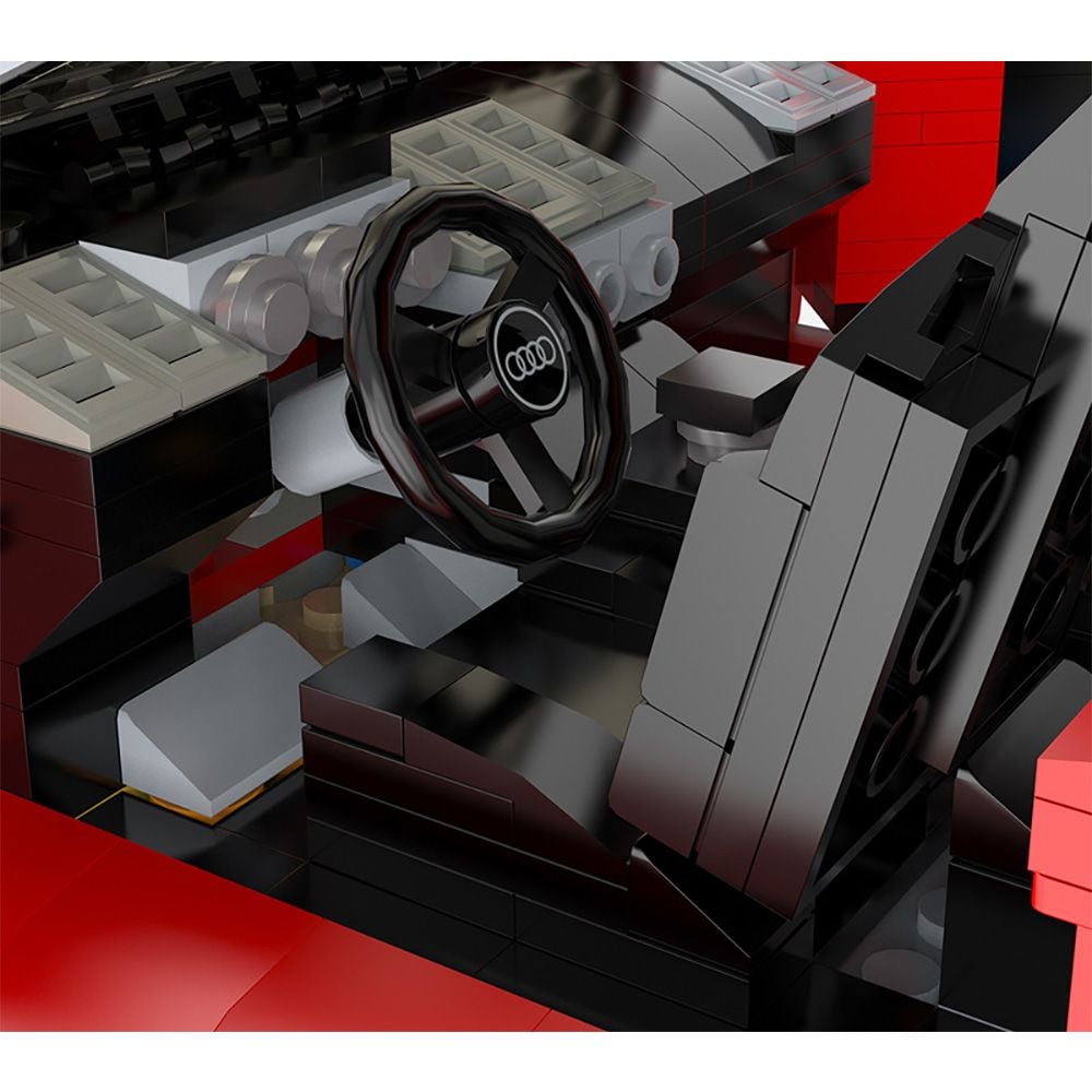 Комплект за сглобяване на количка, Rastar, Audi R8 Spyder, 1:14, 1024 части