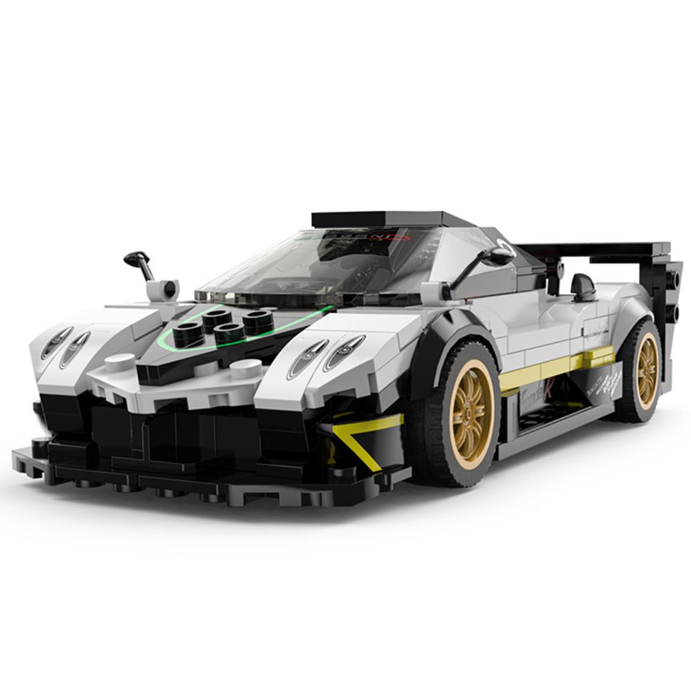 Комплект за сглобяване на количка, Rastar, Pagani Zonda R, Бяла, 1:28, 387 части