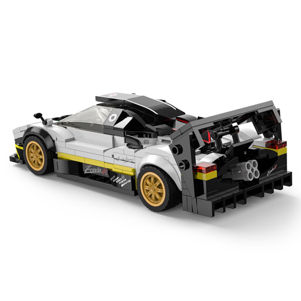 Комплект за сглобяване на количка, Rastar, Pagani Zonda R, Бяла, 1:28, 387 части