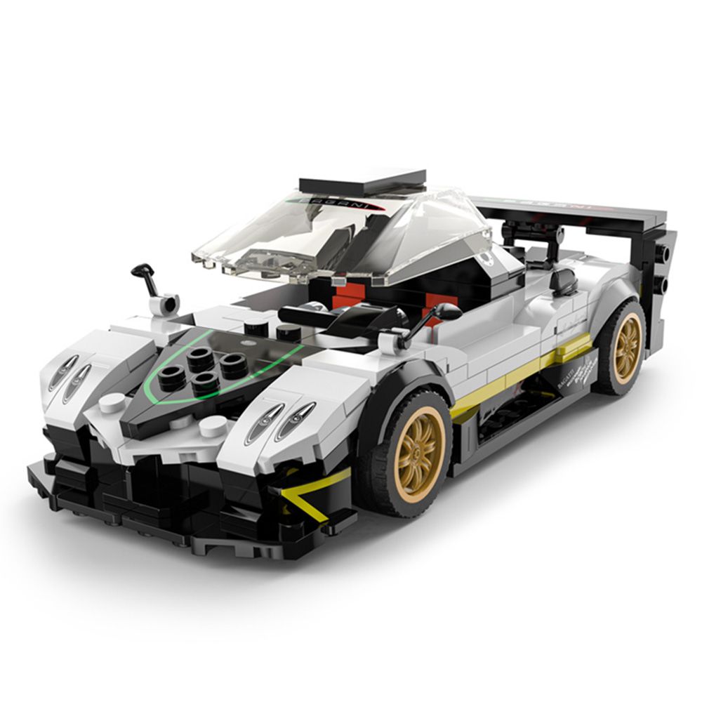 Комплект за сглобяване на количка, Rastar, Pagani Zonda R, Бяла, 1:28, 387 части