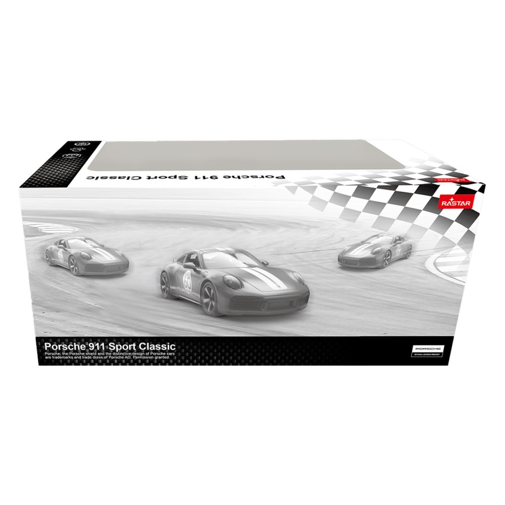 Количка с дистанционно управление, Rastar, Porsche 911 Sport, 1:16, Сива