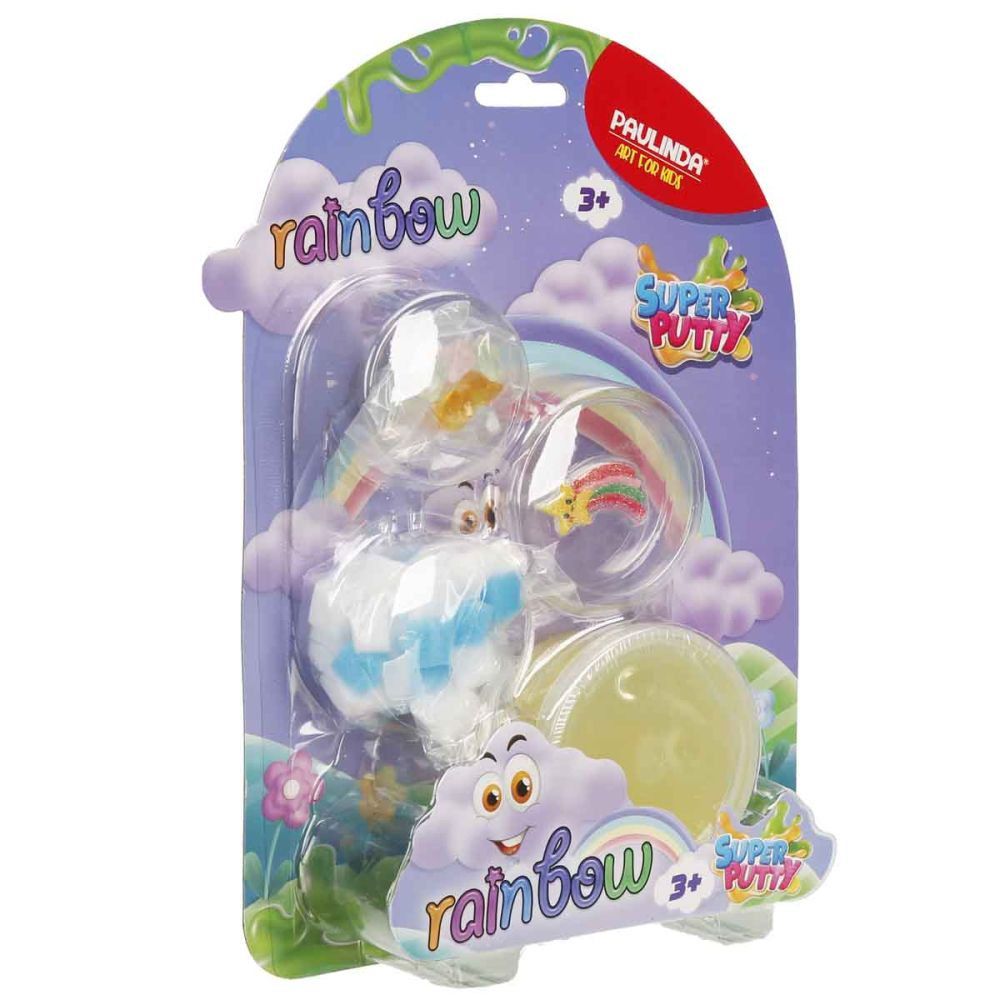 Слайм Paulinda, Super Putty, Rainbow, 80 мл