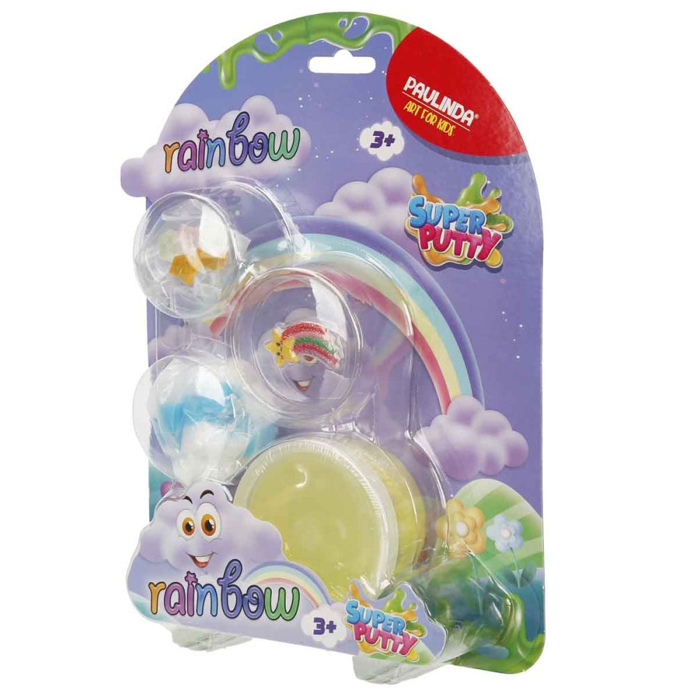 Слайм Paulinda, Super Putty, Rainbow, 80 мл