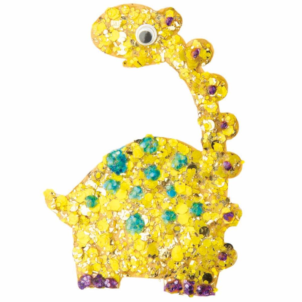 Творчески комплект с брокат Paulinda, Magic Glitter, Cute Dino, 12 x 5 мл