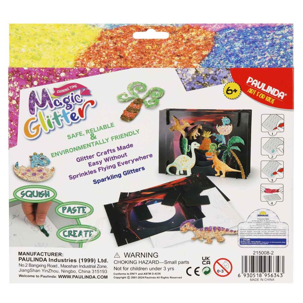 Творчески комплект с брокат Paulinda, Magic Glitter 3D, Space Travel